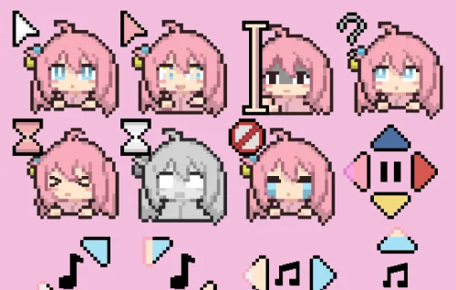 【孤独摇滚】像素风 山田凉 全套动态鼠标指针~