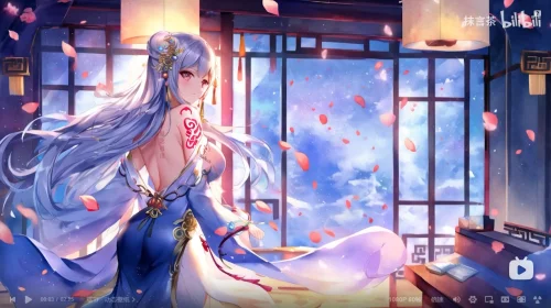 【AI/动态壁纸】赐我 古风银发新娘 还是执念难捱/ai绘图