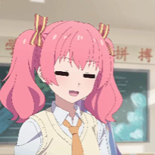 白小桃，官方gif表情x9