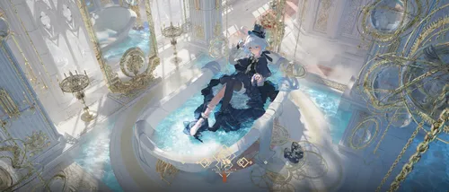 芙宁娜，浴室，桌面壁纸