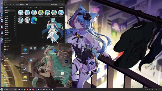 薄荷猫猫，异环，win10/11美化包beta