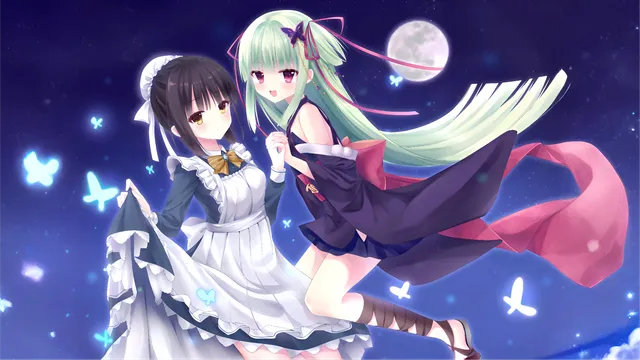 四季夏目&丛雨，动态壁纸。《千恋万花》《星光咖啡馆与死神之蝶》